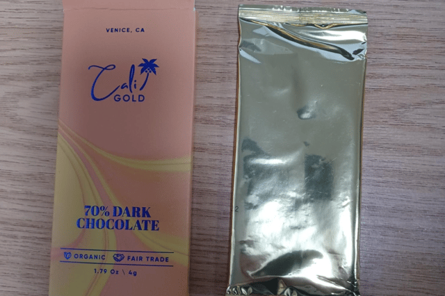 The Food Standards Agency has told anyone who bought a 'Cali Gold' chocolate bar at a market in Nottingham not to eat the sweet treat after customers fell ill after consuming it. (Credit: Food Standards)