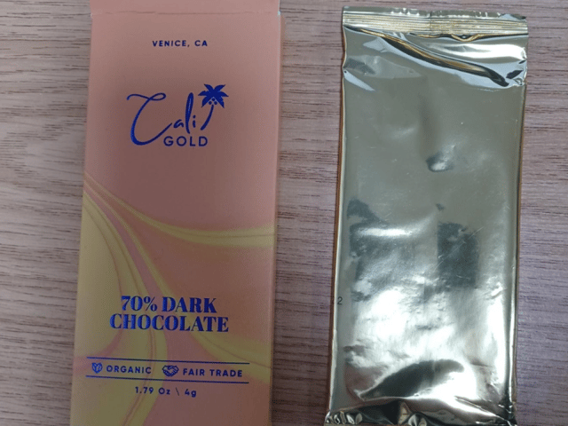 The Food Standards Agency has told anyone who bought a 'Cali Gold' chocolate bar at a market in Nottingham not to eat the sweet treat after customers fell ill after consuming it. (Credit: Food Standards)