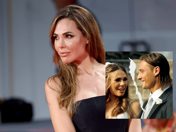 Ilary Blasi and her divorce from Francesco Totti (inset) was the talk of Italian tabloids akin to the Beckham's coverage during a scandal (Credit: Getty Images)