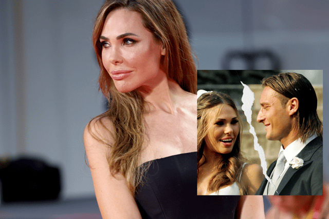Ilary Blasi and her divorce from Francesco Totti (inset) was the talk of Italian tabloids akin to the Beckham's coverage during a scandal (Credit: Getty Images)