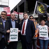 Members of the RMT union have voted unanimously in favour of accepting a new pay and conditions deal, putting an end to long-running train strikes. (Credit: Getty Images)