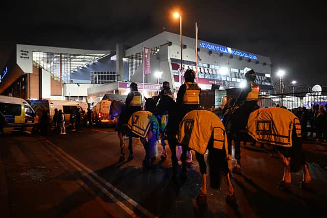 Three police officers have been injured ahead of the Aston Villa match with Legia Warsaw at Villa Park on Thursday night (November 30)