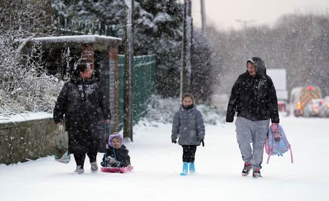 The Met Office has issued new snow and ice warnings across the UK this weekend as temperatures plummet below freezing. (Photo: Owen Humphreys/PA Wire)