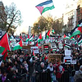Police are on standby as more than 40 pro-Palestine protests are expected to be held across the UK this weekend. (Photo: AFP via Getty Images)