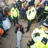 Just Stop Oil has accused the Met Police of "lying" after the force said it did not arrest people for protesting on the pavement in London. (Photo: Yui Mok/PA Wire)
