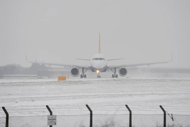 Glasgow Airport has resumed its operations after several flights were cancelled this morning due to "heavier than forecast snow". (Photo: Getty Images)