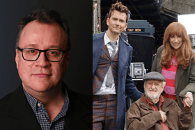 Dr Who showrunner Russell T Davies (left) has paid tribute to the late Bernard Cribbins, after the actor's final appearance on Wild Blue Yonder last night in the UK (Credit: Instagram/Getty Images)