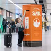EasyJet has set up special orange post boxes at UK airports allowing children to drop Christmas letters to Santa. (Photo: Matt Alexander/PA Wire)