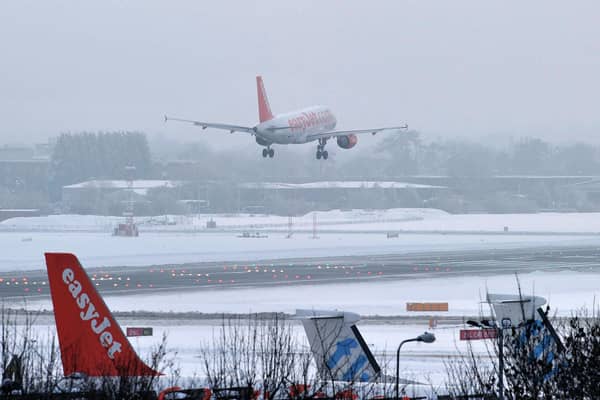 London Stansted Airport has warned passengers to expect further flight delays and cancellations due to the weather. (Photo: AFP via Getty Images)