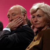Former Labour leader Neil Kinnock and Baroness Glenys Kinnock listen to a question and answer session entitled 'Rebuilding for the Future' on the fourth day of the Labour party conference on September 29, 2010 in Manchester, England. David Miliband, the brother of Labour leader Ed Miliband, has until 5pm today to decide whether to put himself forward for a role in the shadow Cabinet.  (Photo by Oli Scarff/Getty Images)
