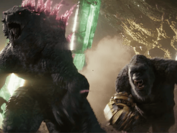 Godzilla and King Kong team up, we think, to take on a new series of Titans in the upcoming MonsterVerse title, "Godzilla X Kong: The New Empire" (Credit: Legendary Pictures/Warner Bros.)