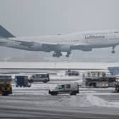Munich Airport has cancelled all flights due to "freezing rain" and severe weather conditions. (Photo: DPA/AFP via Getty Images)