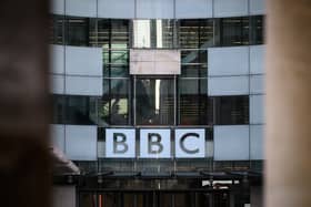 The BBC logo is seen at BBC Broadcasting House, London (Leon Neal/Getty Images)