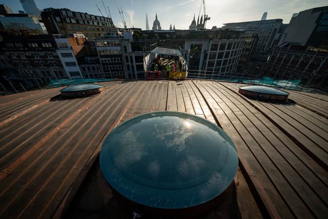 A view of the refurbished copper clad Poultry Market roof at Smithfield Market in London (Aaron Chown/PA Wire)