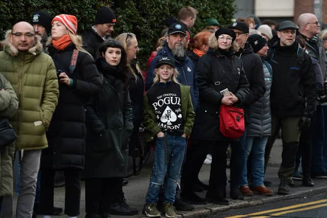 A yuong fan were among those wanting to pay their respects to The Pogues singer Shane MacGowan ahead of his funeral mass. (Credit: Getty Images)
