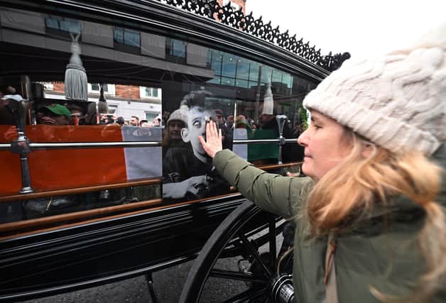 Mourners lined the street of Dublin to say goodbye to The Pogues frontman Shane MacGowan after his death at the age of 65. (credit: Getty Images)