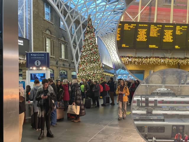 Passengers wait for hours amid cancellations at London's King's Cross on Sunday December 10. Photo by NationalWorld reporter Rochelle Barrand, who was caught in the disruption.