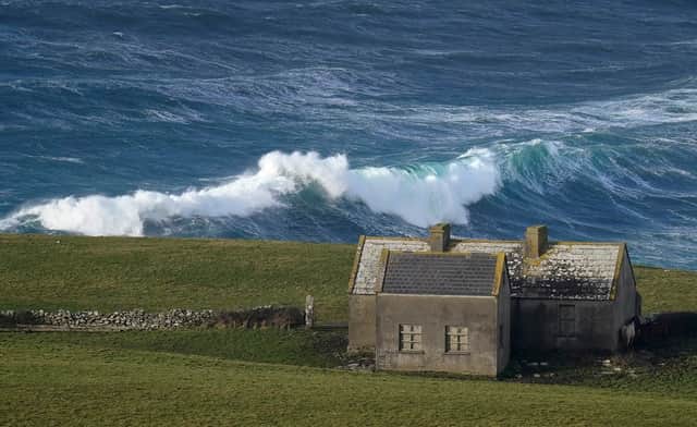 Waves crashing against the shore at Doolin in County Clare as Storm Elin and Storm Fergus hit the west coast of Ireland the hardest. Picture: Niall Carson/PA Wire