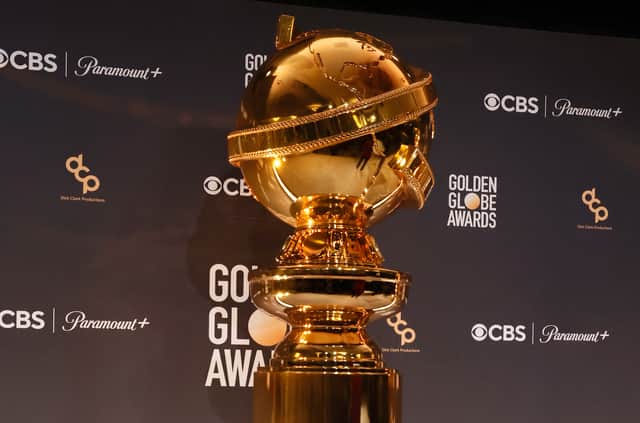 Large version of a Golden Globe award - 27 will be handed out at the ceremony in January