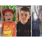 From left, brothers Finlay and Samuel and their cousin Thomas Stewart, and Jack Johnson, who died after falling through ice at Babbs Mill Park (Large Photo: West Midlands Police)