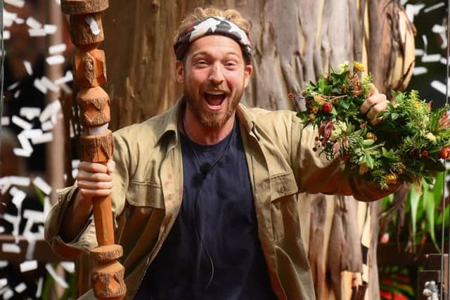 Sam Thompson won ‘I’m a Celebrity . . . Get Me Out of Here’ in 2023. Photo by ITV.