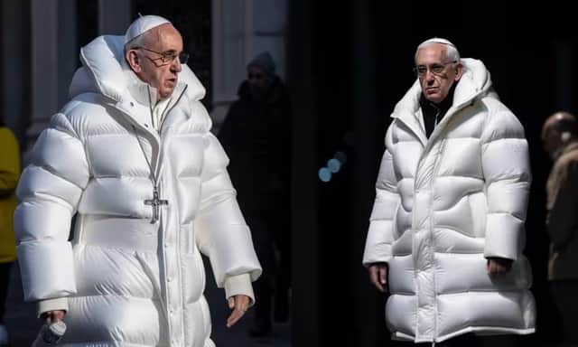 The Pope in a puffer jacket - AI generated (Image: Reddit)