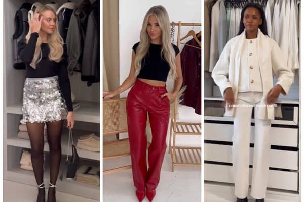 5 things you should wear to your Christmas party this year, according to TikTok, including sequins, cherry red and monochrome pieces. Photos by TikTok.