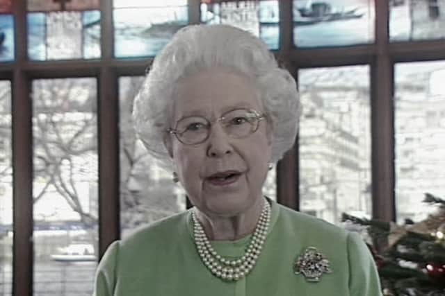 Video grab from Sky News taken December 25 2006 shows Queen Elizabeth II giving a traditional pre-recorded speech