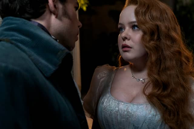 Only time will tell what will happen between Colin and Penelope in Season Three of Bridgerton. Bridgerton. (L to R) Luke Newton as Colin Bridgerton, Nicola Coughlan as Penelope Featherington in episode 302 of Bridgerton. Photograph by Liam Daniel/Netflix © 2023