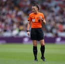 Rebecca Welch will be the first female referee of a Premier League football game during a game between Fulham and Burnley in December 2023, it has been announced. Photo by Getty.