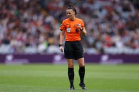 Rebecca Welch will be the first female referee of a Premier League football game during a game between Fulham and Burnley in December 2023, it has been announced. Photo by Getty.