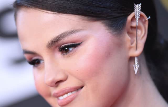 Actress and singer Selena Gomez embraces the beauty trend for more blusher. Photo by Getty.