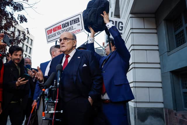 Rudy Giuliani, the former personal lawyer for former U.S. President Donald Trump during his court case in December 2023