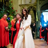 Catherine, Princess of Wales during the Royal Carols - Together At Christmas service at Westminster Abbey on December 8, 2023 (Aaron Chown - Pool/Getty Images)