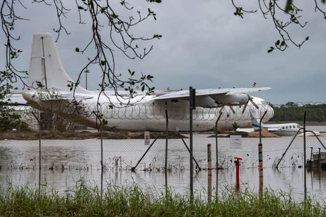 Cairns Airport, on the north-east coast of Queensland, Australia, was one of many located submerged underneath flood water as record rainfall hit the region. (Credit: Getty Images)