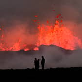 Volcanic eruption near Litli Hrutur, south-west of Reykjavik (July 10, 2023)