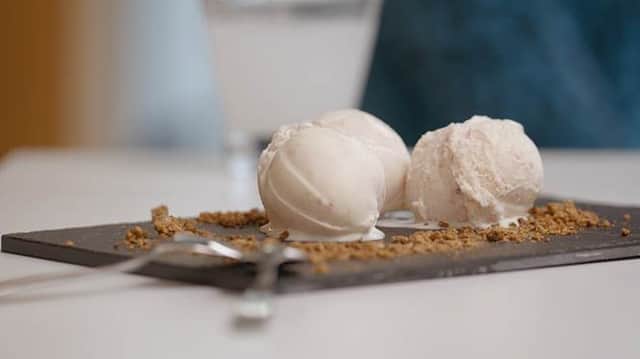 The ice cream flavour was created by Yorkshire-based dairy farm Yorvale 
(Image: Aldi/ Yorvale)