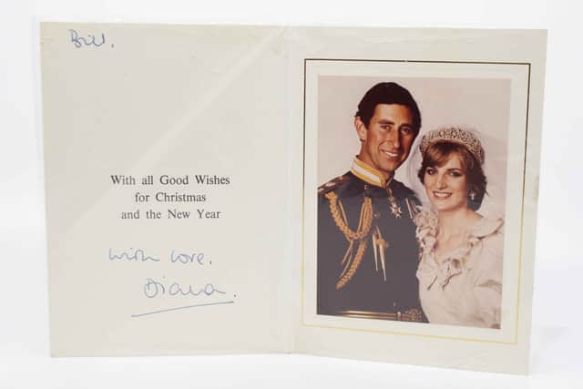 HRH Diana, Princess of Wales (1961-1997). An autograph Christmas & New Year card, 1981