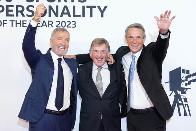 Sir Kenny Dalglish with Graeme Souness and Alan Hansen at the BBC Sports Personality of the Year 2023.