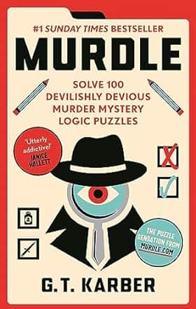The Murdle puzzle book has topped the Christmas 2023 bestsellers’ chart and has also been named as Waterstones Gift of the Year. Photo by Amazon.
