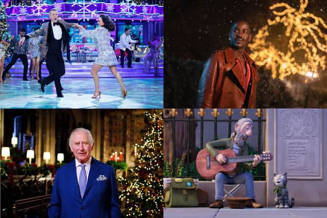 BBC TV Christmas Day guide including Strictly Come Dancing, Doctor Who, The King's Speech, and Tabby McTat