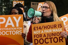 The latest round of junior doctor strikes has kicked off only a few days before Christmas Day. (Credit: AFP via Getty Images)