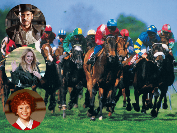 Racing from Kempton, Indiana Jones and Kylie Minogue just some of the TV highlights from ITV and Channel 4 this Boxing Day 2023 (Credit: Canva/Disney/Getty Images)