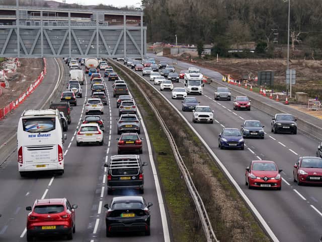 Slow moving traffic on the M42 close to Birmingham (Photo: Jacob King/PA Wire)