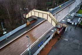 Bowling station in West Dunbartonshire, Scotland is just one of many hubs severely impacted by adverse weather due to Storm Gerrit. Picture: Getty Images
