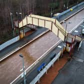 Bowling station in West Dunbartonshire, Scotland is just one of many hubs severely impacted by adverse weather due to Storm Gerrit. Picture: Getty Images