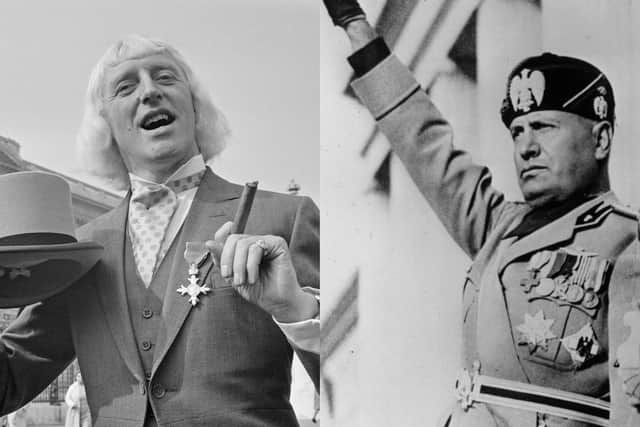 Among those knighted by British monarchs were sexual predator Sir Jimmy Savile and fascist dictator Benito Mussolini