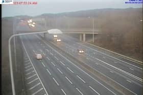 The M25 is closed near Sevenoaks in Kent Picture: Highways England