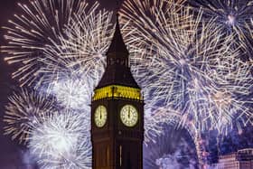 Fireworks light up the London skyline over Big Ben and the London Eye just after midnight (Photo: Dan Kitwood/Getty Images)