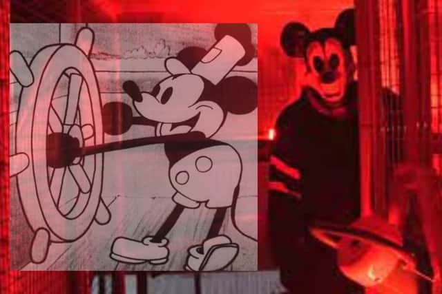 Mickey Mouse from Steamboat Willie is in the public domain